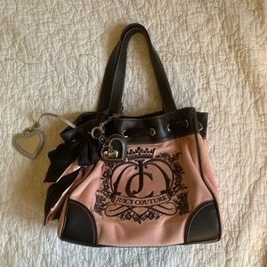 Juicy Couture Pink and Brown Purse